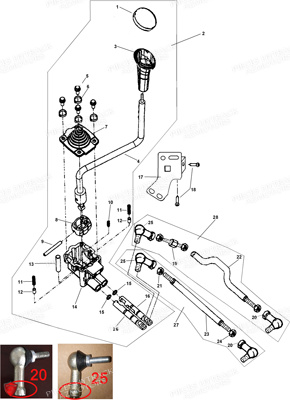 TRINGLERIE DE VITESSES pour HY310T