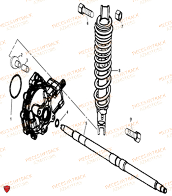 AMORTISSEUR ARRIERE AZMOTORS HY320