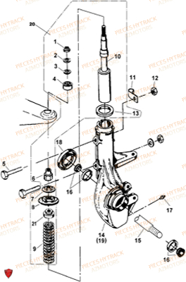 Amortisseur Avant AZMOTORS Pièces Quad HY320 4x2/4x4