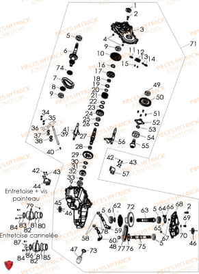 Boite De Vitesses 4x4 HYTRACK Pièces Quad HY320 4x2/4x4