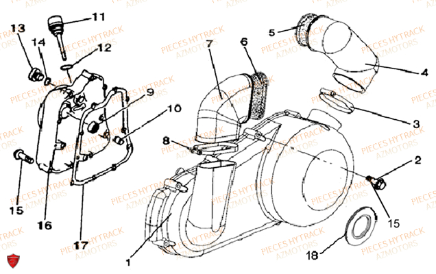 Caches Carters AZMOTORS Pièces Quad HY320 4x2/4x4