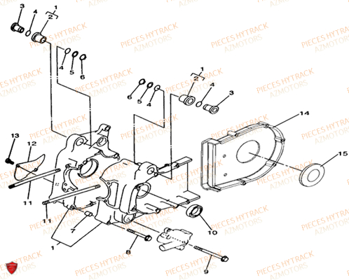 Carter Moteur AZMOTORS Pièces Quad HY320 4x2/4x4