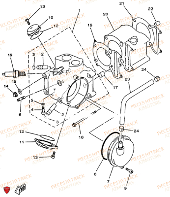 Cylindre HYTRACK Pièces Quad HY320 4x2/4x4