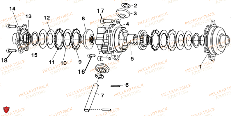 Differentiel 4x4 HYTRACK Pièces Quad HY320 4x2/4x4