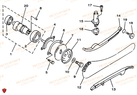 Distribution AZMOTORS Pièces Quad HY320 4x2/4x4