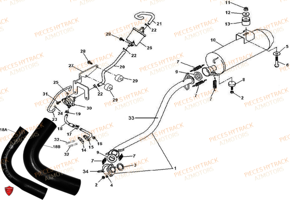 ECHAPPEMENT MODELE 2007 AZMOTORS HY320