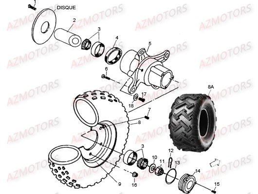 ROUES AVANT 4x2 HYTRACK HY320