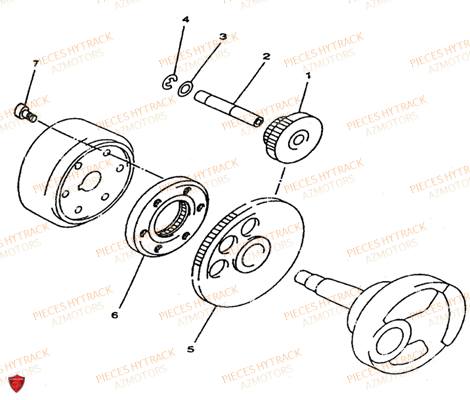 Roue Libre De Demarreur HYTRACK Pièces Quad HY320 4x2/4x4