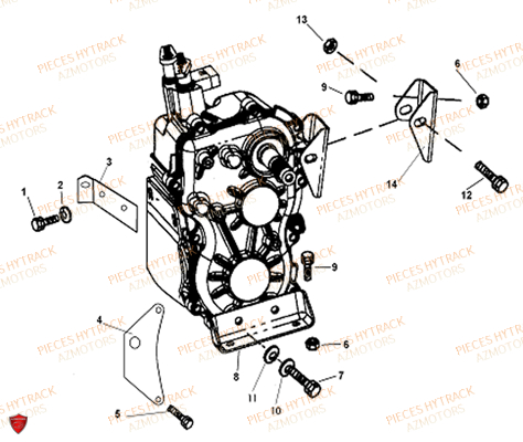 Support Boite De Vitesses HYTRACK Pièces Quad HY320 4x2/4x4