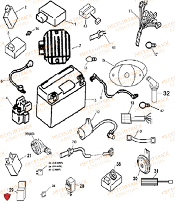 Systeme Electrique HYTRACK Pièces Quad HY320 4x2/4x4