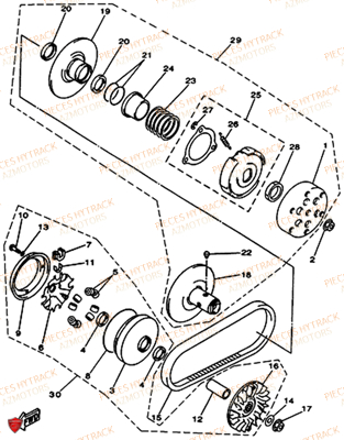 Variateur HYTRACK Pièces Quad HY320 4x2/4x4