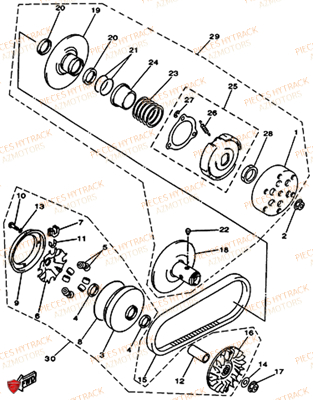 Variateur AZMOTORS Pièces Quad HY320 4x2/4x4