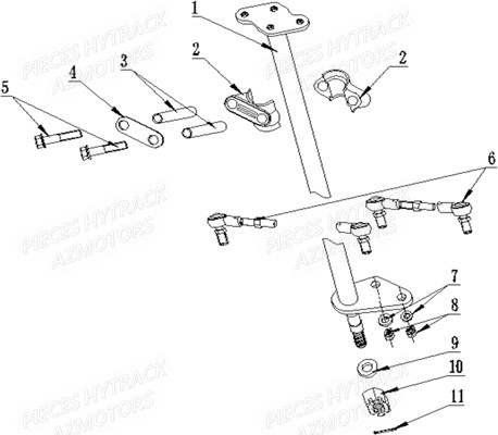 Colonne De Direction HYTRACK Pièces Quad HY 35EV 100% électrique 