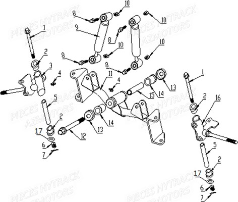 Direction Avant HYTRACK Pièces Quad HY 35EV 100% électrique 