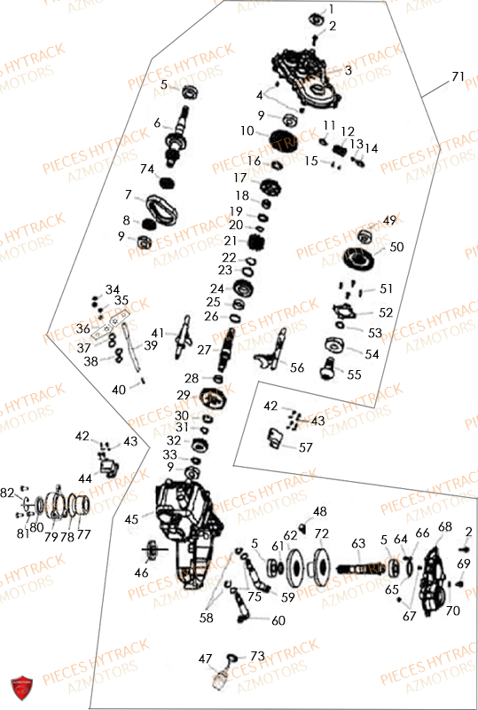 BOITE_DE_VITESSES_4X2 HYTRACK Pièces Quad HY400