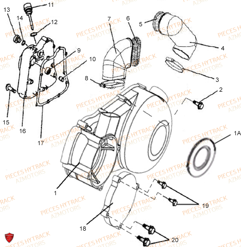 Caches Carters HYTRACK Pièces Quad HY400