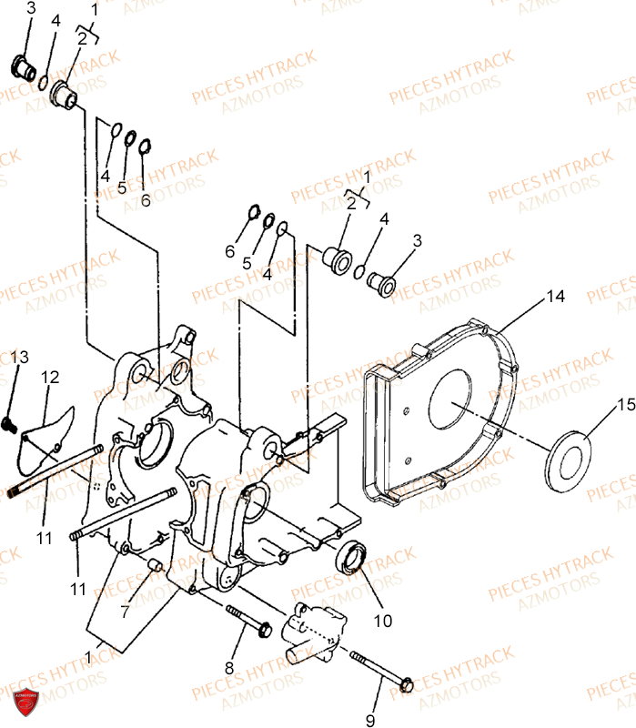 CARTER_MOTEUR HYTRACK Pièces Quad HY400