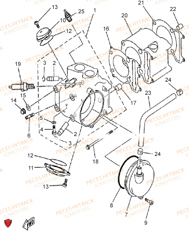 CYLINDRE HYTRACK Pièces Quad HY400