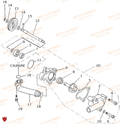 POMPE_A_EAU HYTRACK Pièces Quad HY400