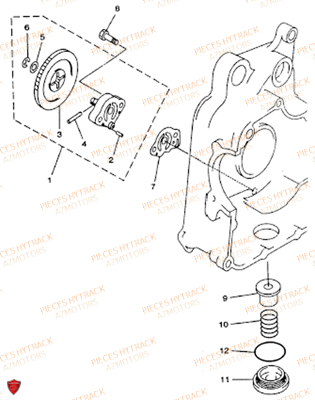 POMPE_A_HUILE HYTRACK Pièces Quad HY400