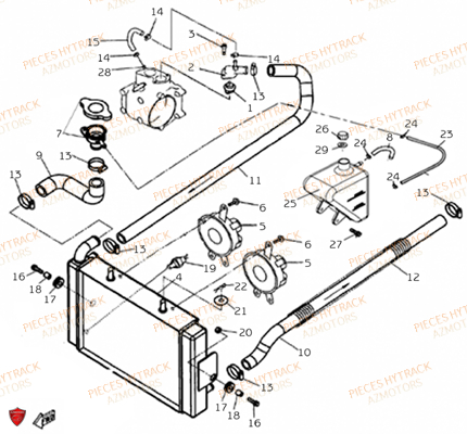 Refroidissement HYTRACK Pièces Quad HY400