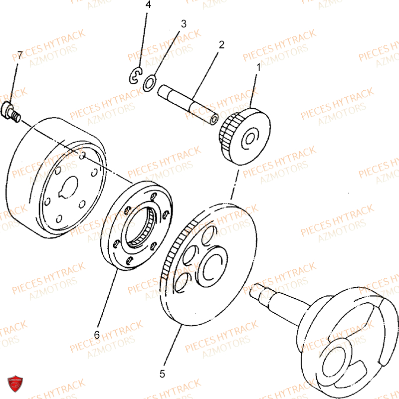 Roue Libre De Demarreur HYTRACK Pièces Quad HY400