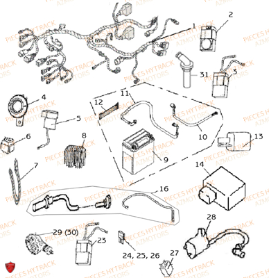 SYSTEME_ELECTRIQUE HYTRACK Pièces Quad HY400
