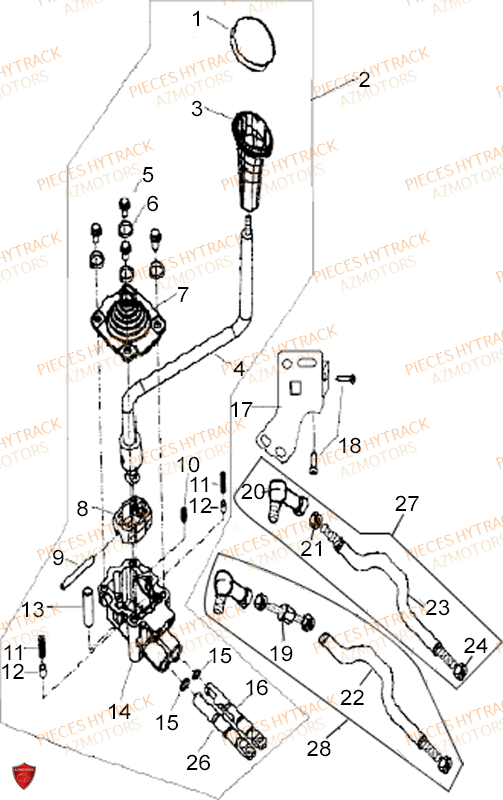 Tringlerie De Vitesses HYTRACK Pièces Quad HY400