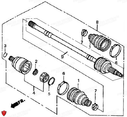 Cardan Roues Avant 4x4 HYTRACK Pièces Quad HY410IS E4 4x2/4x4