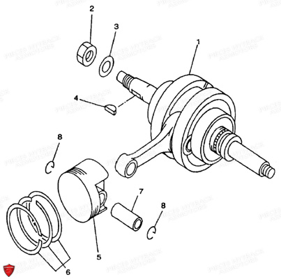 Embiellage Piston HYTRACK Pièces Quad HY410IS E4 4x2/4x4