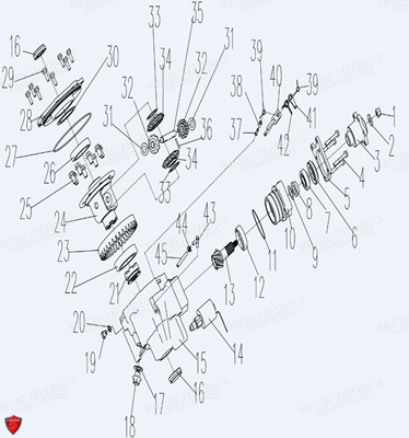Pont Arriere Details HYTRACK Pièces Quad HY410IS E4 4x2/4x4