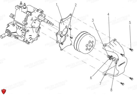 Support Carter Embrayage HYTRACK Pièces Quad HY410IS E4 4x2/4x4