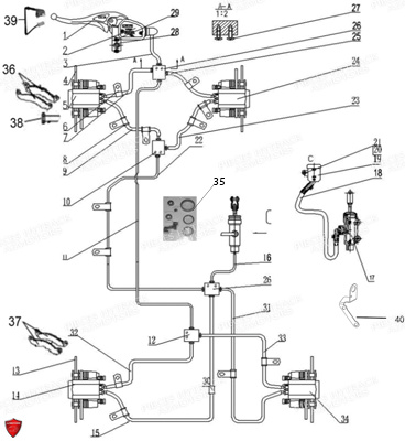 Systeme De Freinage HYTRACK Pièces Quad HY410IS E4 4x2/4x4