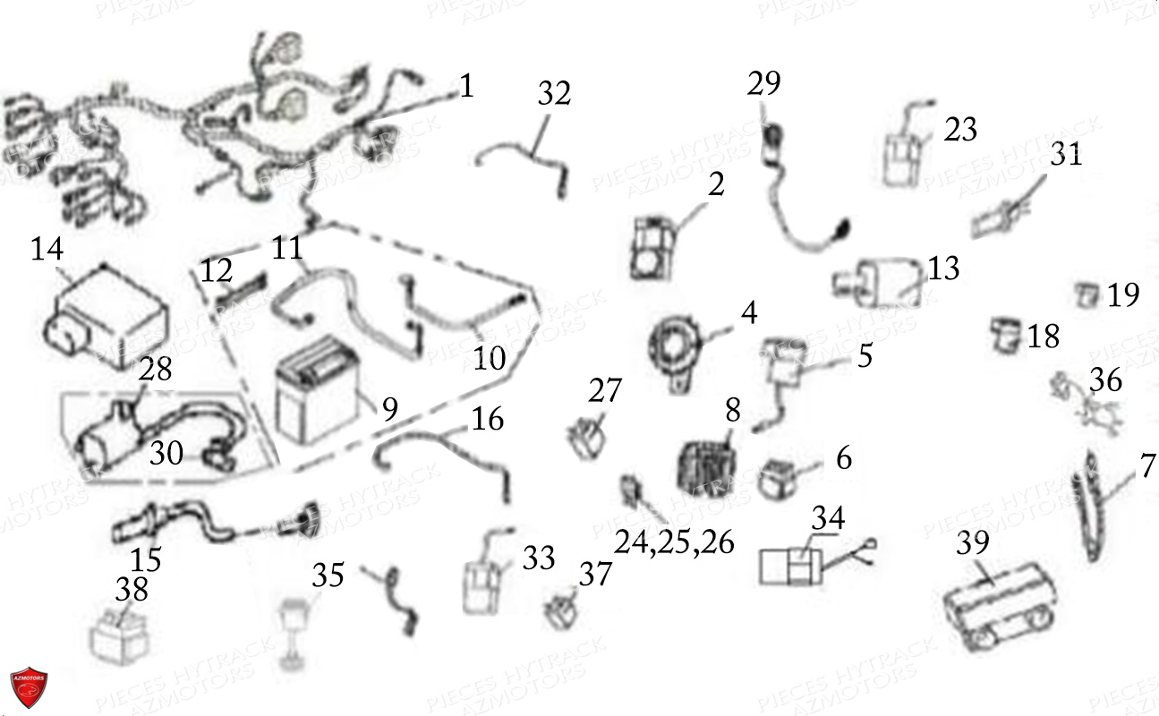SYSTEME_ELECTRIQUE HYTRACK Pièces Quad HY410S