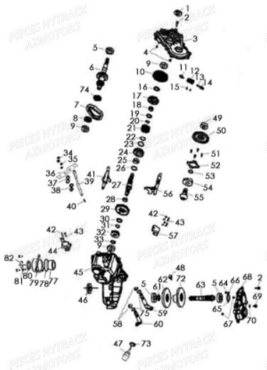 BOITE_DE_VITESSES_4X2 HYTRACK Pièces Pièces Quad HY410S Carbu 4x2/4x4