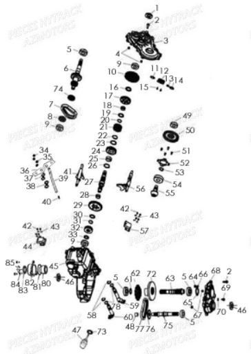 BOITE_DE_VITESSES_4X4 HYTRACK Pièces Pièces Quad HY410S Carbu 4x2/4x4