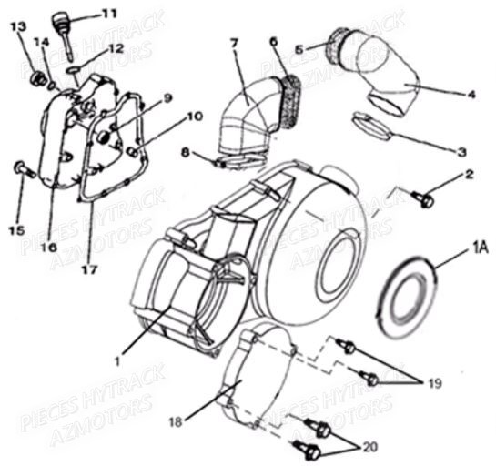 Caches Carters AZMOTORS Pièces Quad HY410S Carbu 4x2/4x4