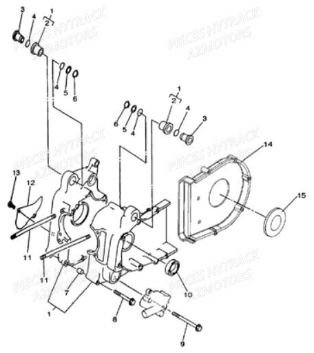 CARTER_MOTEUR HYTRACK Pièces Pièces Quad HY410S Carbu 4x2/4x4