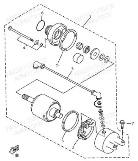 DEMARREUR HYTRACK Pièces Pièces Quad HY410S Carbu 4x2/4x4