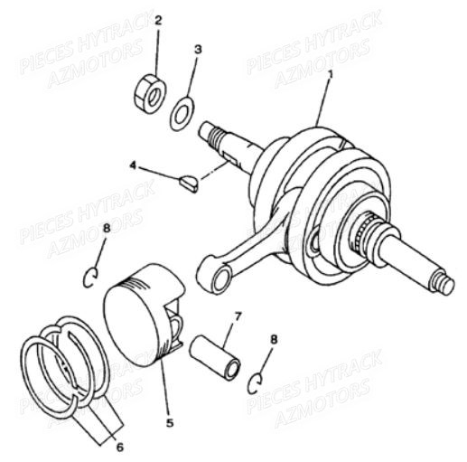 Embiellage HYTRACK Pièces Quad HY410S Carbu 4x2/4x4