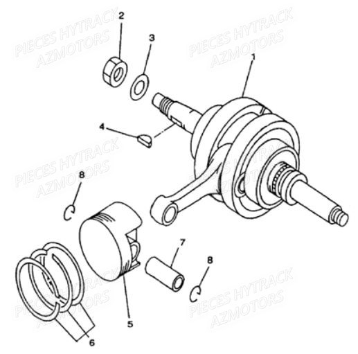 EMBIELLAGE HYTRACK Pièces Pièces Quad HY410S Carbu 4x2/4x4