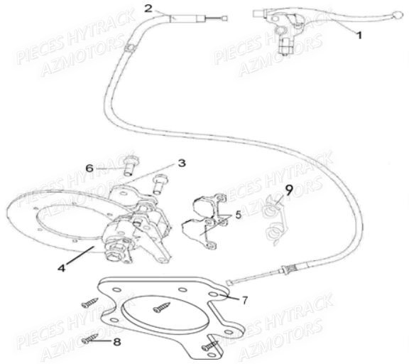 Frein De Parc HYTRACK Pièces Quad HY410S Carbu 4x2/4x4