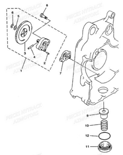 Pompe A Huile AZMOTORS Pièces Quad HY410S Carbu 4x2/4x4