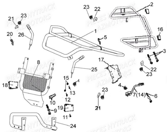 PORTE BAGAGES AZMOTORS HY410S