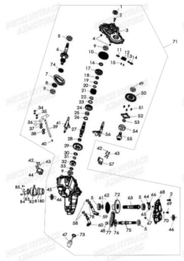 Boite De Vitesses 4x4 AZMOTORS Pièces Quad HY420 4x2 / 4x4