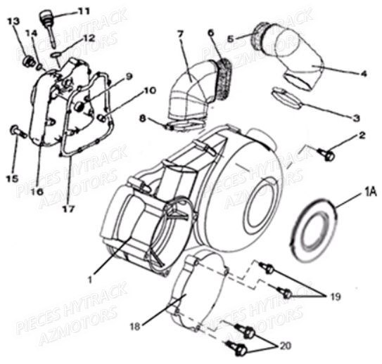 Caches Carters AZMOTORS Pièces Quad HY420 4x2 / 4x4