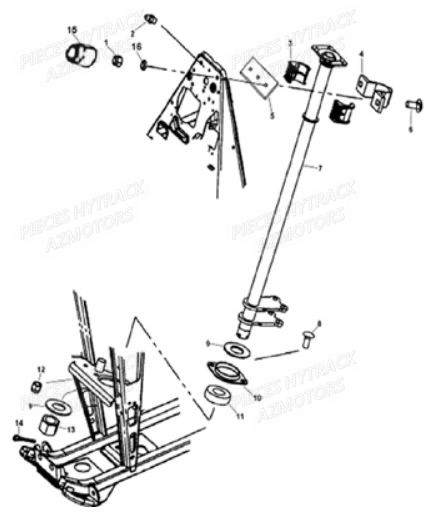 COLONNE_DE_DIRECTION HYTRACK Pièces Quad HY420 4x2 - 4x4