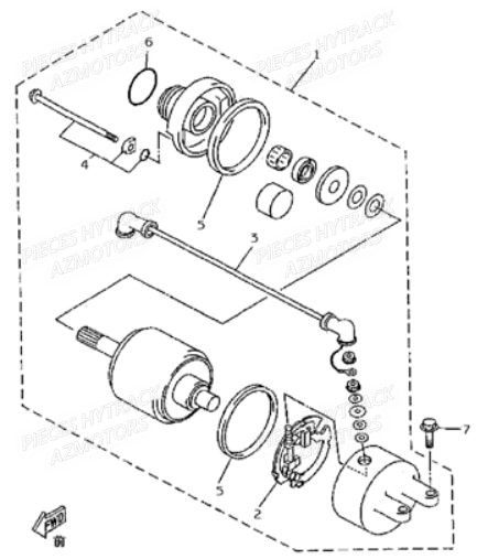 Demarreur AZMOTORS Pièces Quad HY420 4x2 / 4x4
