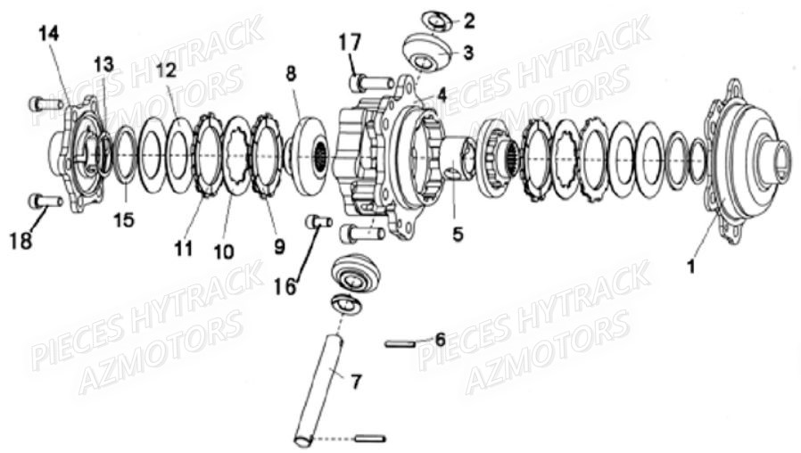 Differentiel 4x4 AZMOTORS Pièces Quad HY420 4x2 / 4x4