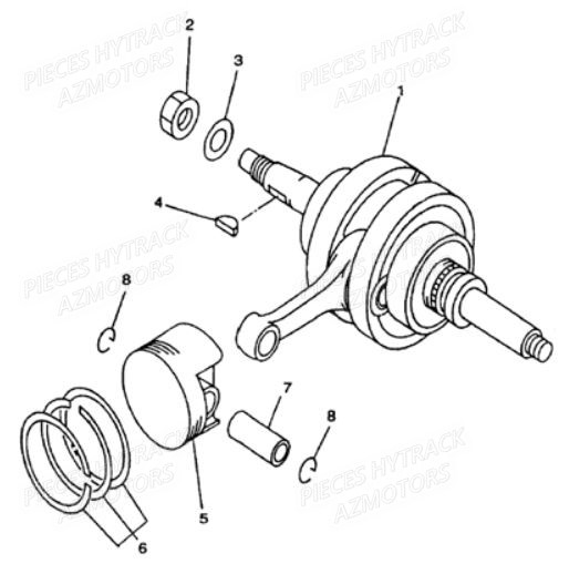 Embiellage AZMOTORS Pièces Quad HY420 4x2 / 4x4